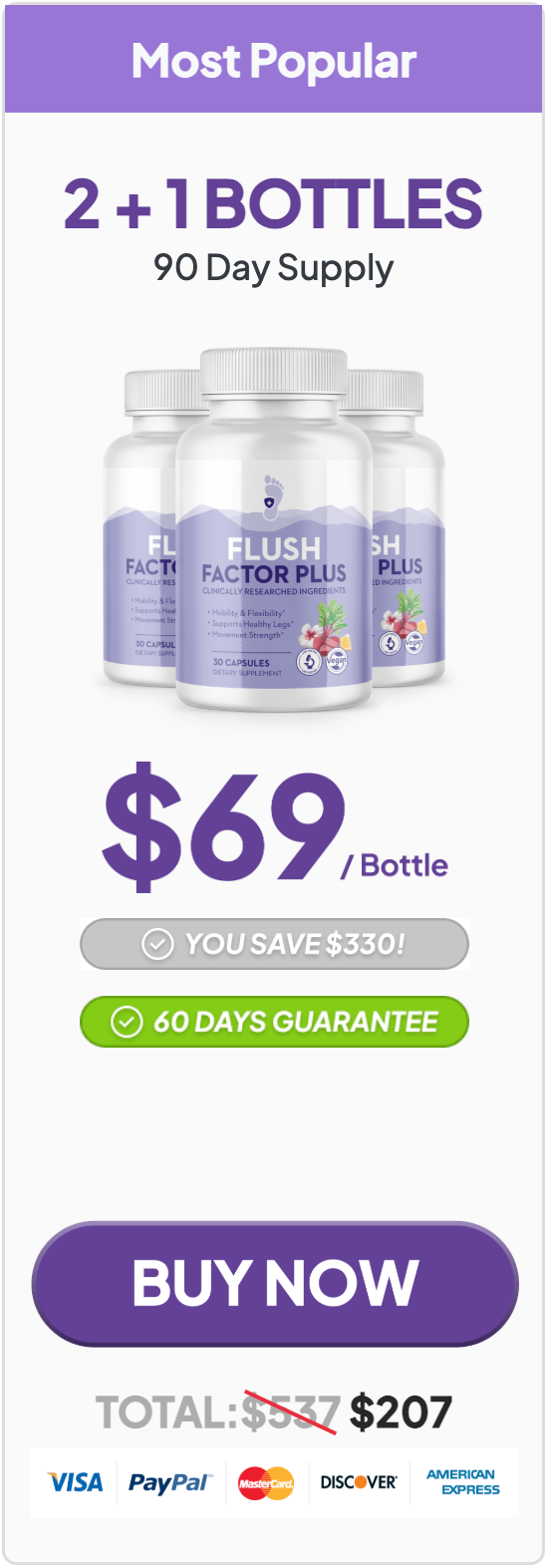 Flush Factor Plus Buy 3 Bottles