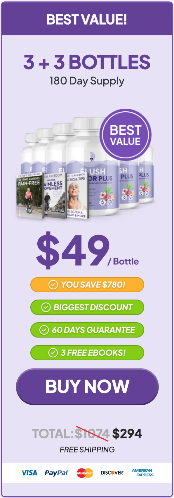 Flush Factor Plus Buy 6 Bottles
