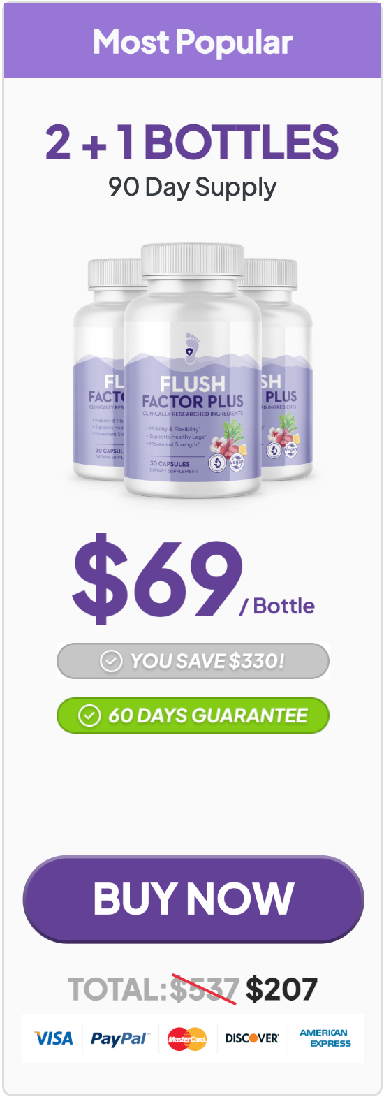 Flush Factor Plus Buy 3 Bottles